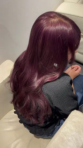 ロング カラー ハイトーン 永田翔華のヘアスタイル