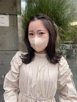 ミディアム カラー risa 。のヘアスタイル