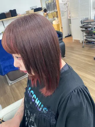 セミロング カラー GLOSS 心斎橋 山上のヘアスタイル