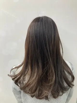 ロング カラー ブリーチ&似合せボブ 田中寛十のヘアスタイル