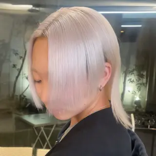 ミディアム 海外ハイトーン 🇺🇸sakiのヘアスタイル