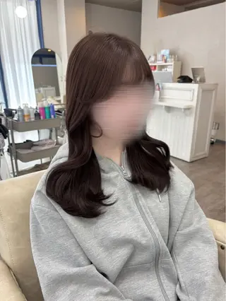 ロング カラー Una所属・韓国風カラー✄ カズホのヘアスタイル