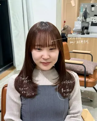 ミディアム VIEW GINZA所属・fitするカット♡ 暖色/ふうか◠‿◠のヘアスタイル
