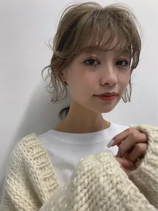 ミディアム 韓国ヘア/耳ツボジュ エリー♡ayumuのヘアスタイル