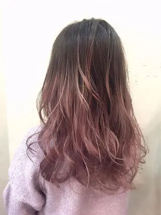 ロング カラー a-o横浜所属・色落ちまでキレイに！ ！女性サロンのヘアスタイル