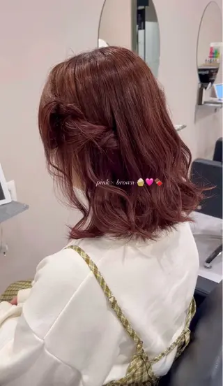 ミディアム カラー ヘアアレンジ 透明感カラー🪼🩵 𝐑𝐢𝐧のヘアスタイル