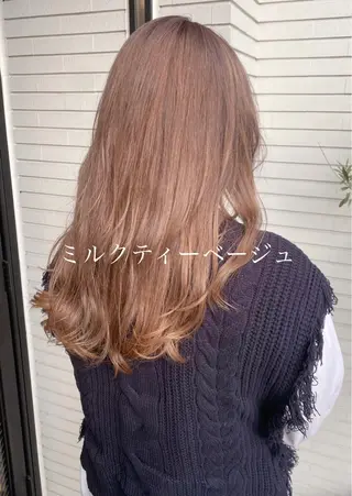 ロング カラー ハイトーン/カラー/ 用賀/稲若健太郎のヘアスタイル