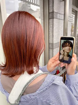 ミディアム カラー イワタ マハ/ minim hairのヘアスタイル