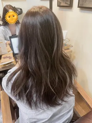 セミロング カラー パーマ ナガミネアリサ/ 学芸大学/海外ヘアのヘアスタイル