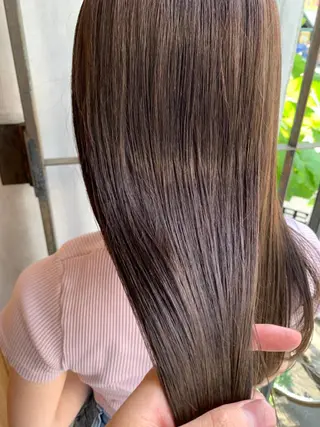 ロング 艶髪color💎髪 質改善ストレート大吉のヘアスタイル