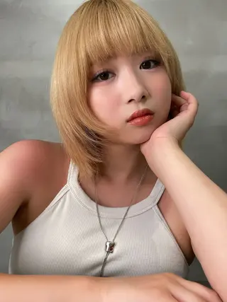 ミディアム くどうももか 浦和　ショート　ボブのヘアスタイル