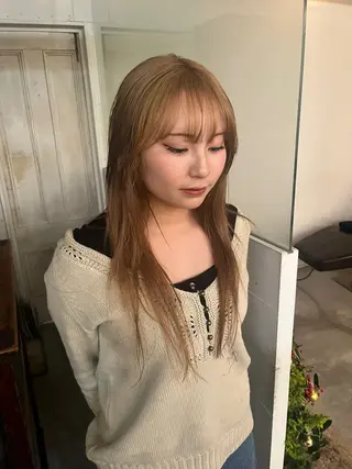 ロング カラー レイヤー/ベージュ mikuのヘアスタイル