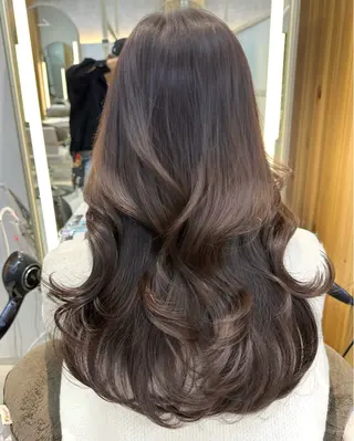 セミロング カラー 顔周り特化/韓国ヘア /レイヤー/吉野幸大のヘアスタイル