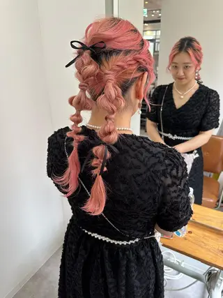 ロング カラー ヘアアレンジ freelance lab所属・iizuka akiのヘアスタイル