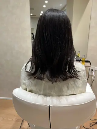 セミロング 一樹ハイトーン/ブリ ーチ/透明感カラーのヘアスタイル