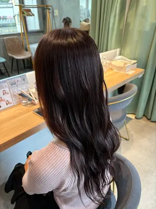 ロング カラー りあの🎀 /暖色カラー🍒のヘアスタイル
