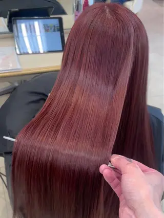 ロング カラー 暖色カラー🍒 ゆの𝜗𝜚˚⋆のヘアスタイル