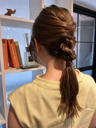 ミディアム アレンジ/新宿 透明感カラー/ヤノのヘアスタイル