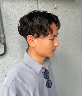 ショート パーマ メンズ メンズ特化/お任せ可 矢場町/モモコ🍑のヘアスタイル