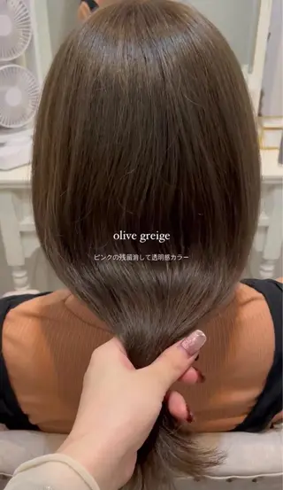 セミロング カラー 𐙚mareka/ 顔周り/透明感ｶﾗｰのヘアスタイル