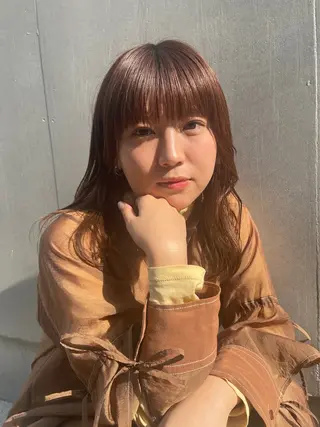 セミロング カラー 篠原 美月のヘアスタイル