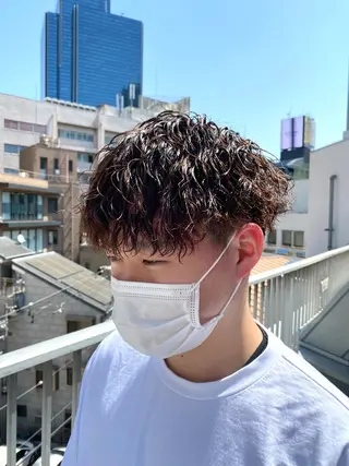 パーマ メンズ 心斎橋本町メンズ 美容師ユースケのヘアスタイル