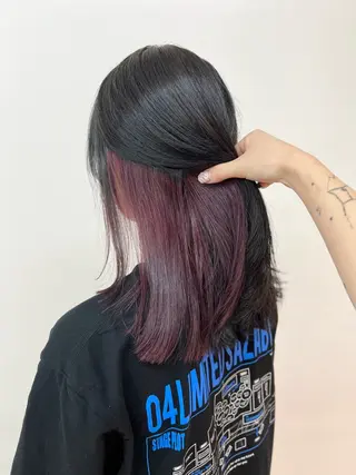 ロング カラー レイヤー/ハイトーン ೀユイ🌙のヘアスタイル