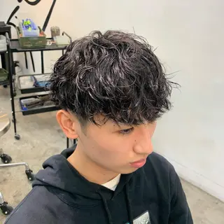 ショート パーマ メンズ メンズ特化美容師/ 藤戸 椋のヘアスタイル