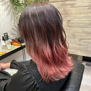 セミロング 🫧艶髪/ブリーチ 🐳honami🫧のヘアスタイル