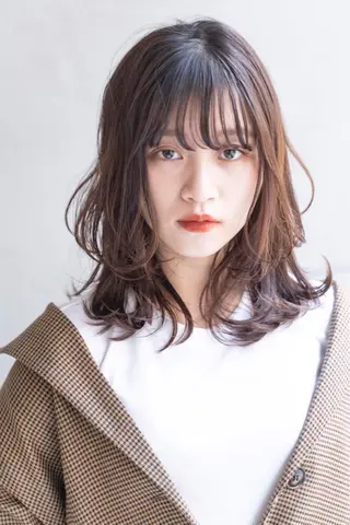 ミディアム カラー 髪質改善/艶髪特化 /柔らかさ/清水翔矢のヘアスタイル