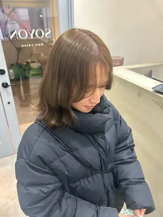 ミディアム カラー ヘアアレンジ ボブ /ニュアンス/ satomi🧸💖のヘアスタイル