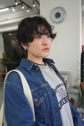 ショート カラー パーマ レイヤー／似合わせ TAKUYAのヘアスタイル