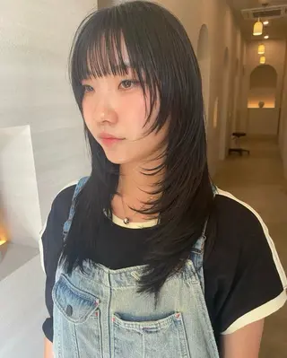 ロング ホリイ ハルカのヘアスタイル