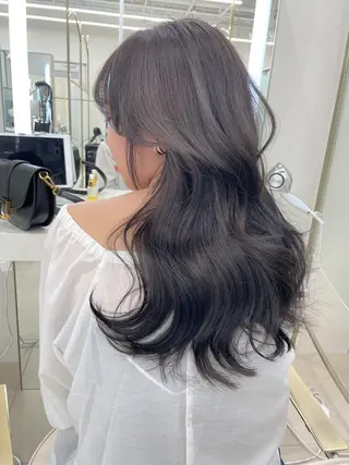 ロング カラー COA GINZA 空也/前髪/顔まわりのヘアスタイル