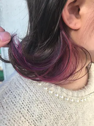 ミディアム カラー ヘアアレンジ 代官山/恵比寿所属・髪質改善/縮毛矯正 専門 代官山/恵比寿のヘアスタイル