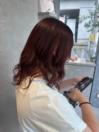 ミディアム カラー SOL しゅのんのヘアスタイル