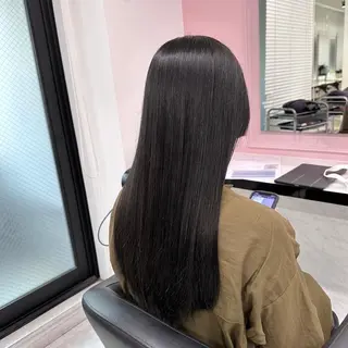 カラー 冬の透明感暗髪❄️ トレンドカラー❄️のヘアスタイル