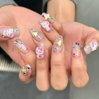 ネイル unwind ┊︎冬っぽネイル🧸のネイルデザイン