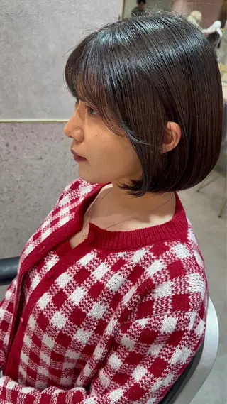 ショート カラー ひより🩷韓国ヘアー _髪質改善カラーのヘアスタイル