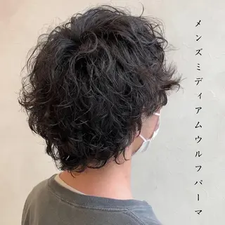 ミディアム パーマ メンズ メンズ指名多数!! SiLO 田島のヘアスタイル