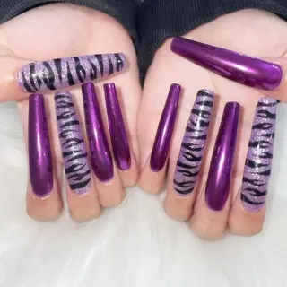 ネイル ゴテゴテ💙ワンホン リオナのネイルデザイン