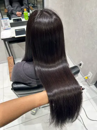 カラー 透明感カラー💙 束感まつげ🪼海月のヘアスタイル