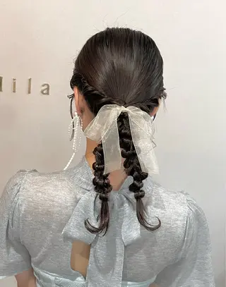 セミロング ヘアアレンジ Mila chihiroのヘアスタイル