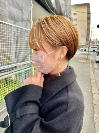 ショート カラー lab.by ioe中崎店所属・中北篤志 ショートボブのヘアスタイル