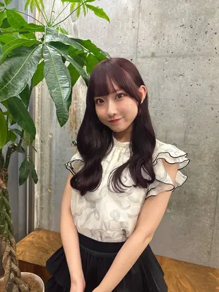 ロング カラー ♡ラベンダー/ピンク /顔まわり♡ネイロのヘアスタイル