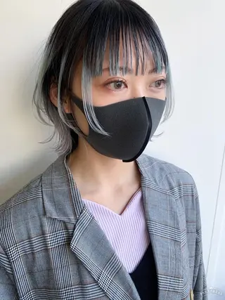 ショート nuu所属・💜ショート💜 ウルフ、ボブ二色亜美のヘアスタイル