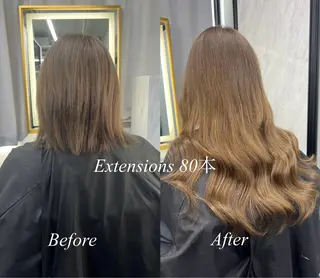 ロング カラー シールエクステ特化 ハイトーン、NANAのヘアスタイル