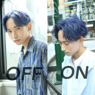 ショート カラー パーマ ヘアアレンジ メンズ 【メンズヘアの匠】 タニ　心斎橋　アメ村のヘアスタイル