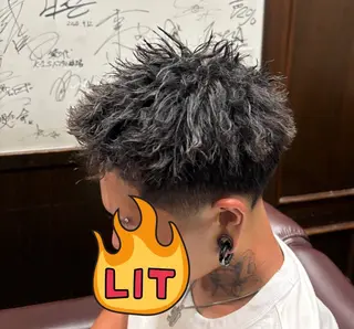 ショート パーマ ヒロ銀座 BARAER SHOP 横浜店所属・束感🔥パーマ🏍 兼平 将登のヘアスタイル