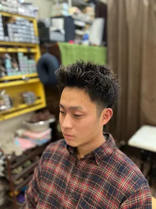 ショート メンズヘアササキ チバのヘアスタイル